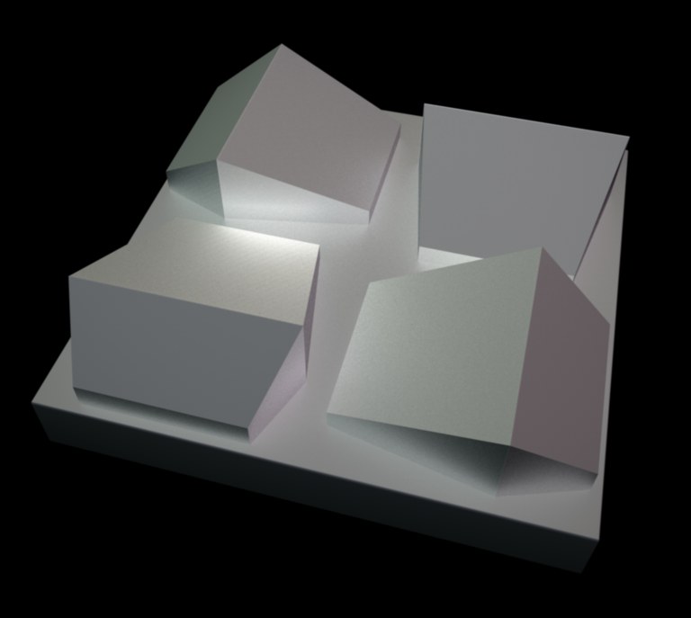 A plastic 3D profile diffuser